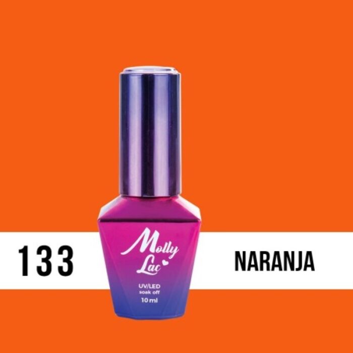Esmalte semipermanente Molly Lac Naranja 10ml 133 - Imagen 2