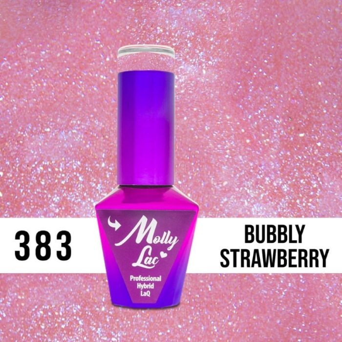Esmalte semipermanente Molly Lac Bubbly Strawberry 10 ml 383 - Imagen 2
