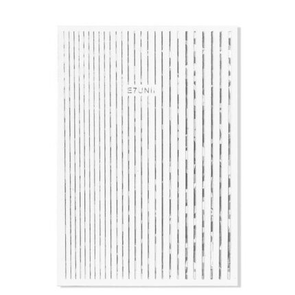 Pegatinas uñas tira metálica Plata