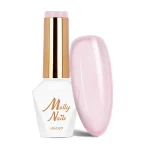 Esmalte semipermanente Molly Lac Transparent Glitter Pink 8 gr 23 Hema free