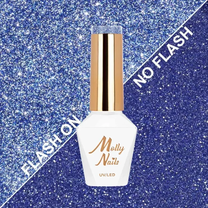 Esmalte semipermanente Molly Lac Flashing Lights 3 Metal Rain 8 gr 617 - Imagen 2