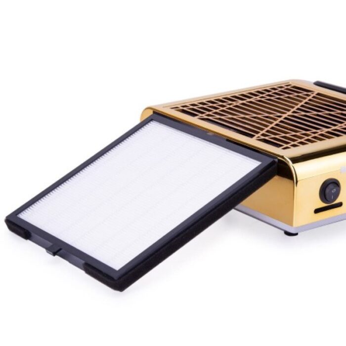 Aspirador Profesional de polvo de uñas 80W Oro 3