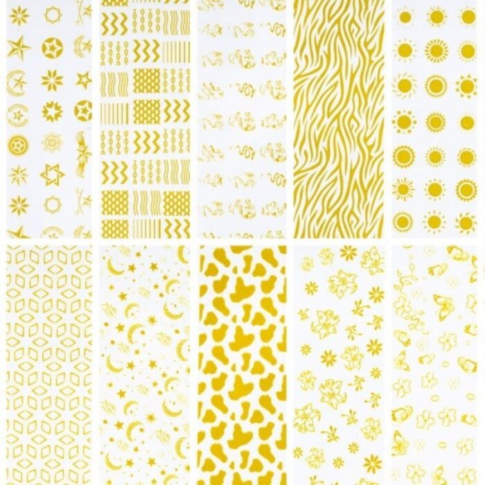 Foil Transfer Diseños Oro Pack 10 unidades 2
