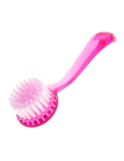 Cepillo rosa para quitar el polvo de las uñas