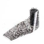 Foil Transfer Encaje Negro Flores