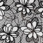 Foil Transfer Encaje Negro Flores