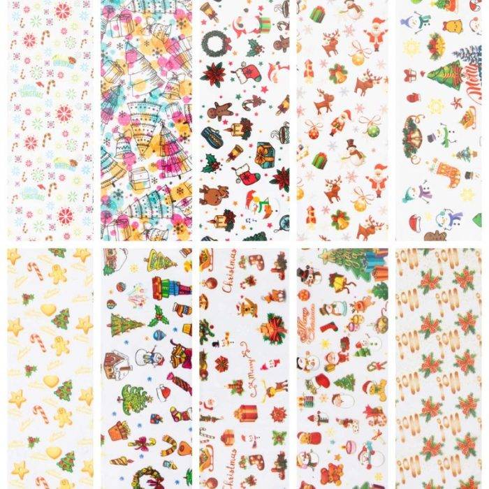 Foil Transfer Navidad Pack 10 unidades