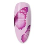 Pegatina uñas al Agua Mariposas rosas partidas STZ-984