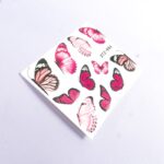 Pegatina uñas al Agua Mariposas rosas partidas STZ-984