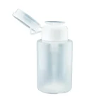 Botella dispensadora de líquidos transparente