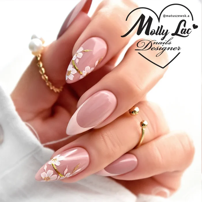 Molly Lac Perfect French Gel Elegant Cashmere Cover 15 ml.