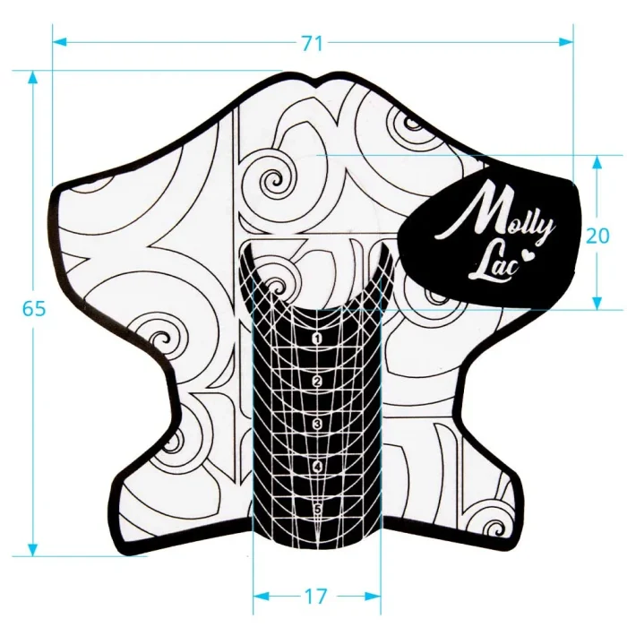 Molly Lac Moldes Universales Blanco / Negro 500 uds.