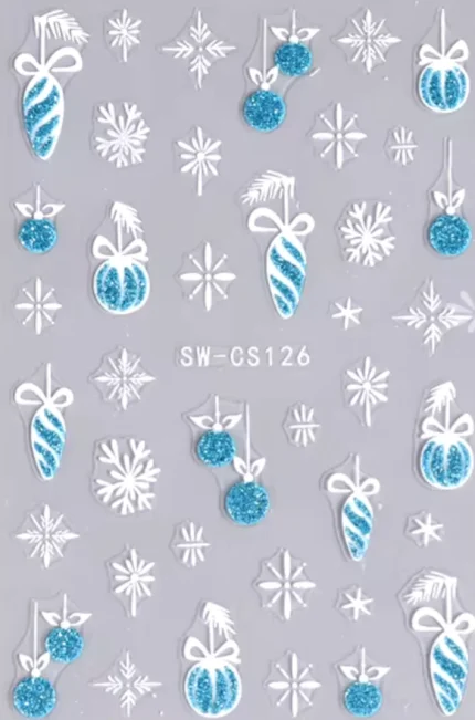 Pegatina Uñas Navidad Con Purpurina