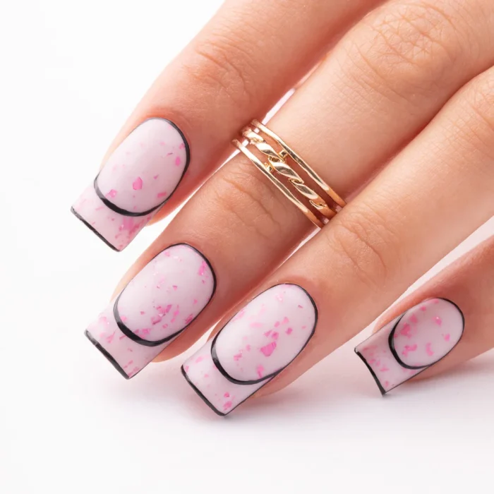 Molly Lac Rubber Base Flakes Milk Pink Hema Free 10 ml. - Imagen 5