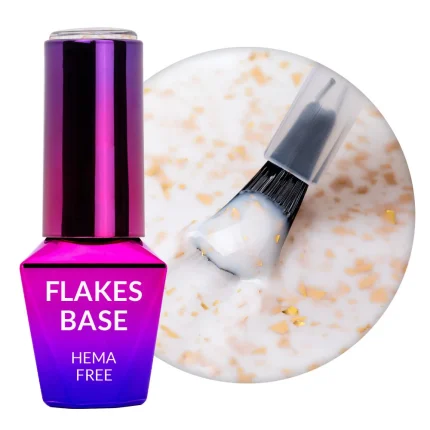 Molly Lac Rubber Base Flakes Milk Gold Hema Free 10 ml.