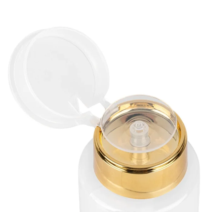 Botella dispensadora de líquidos tapa oro - Imagen 2