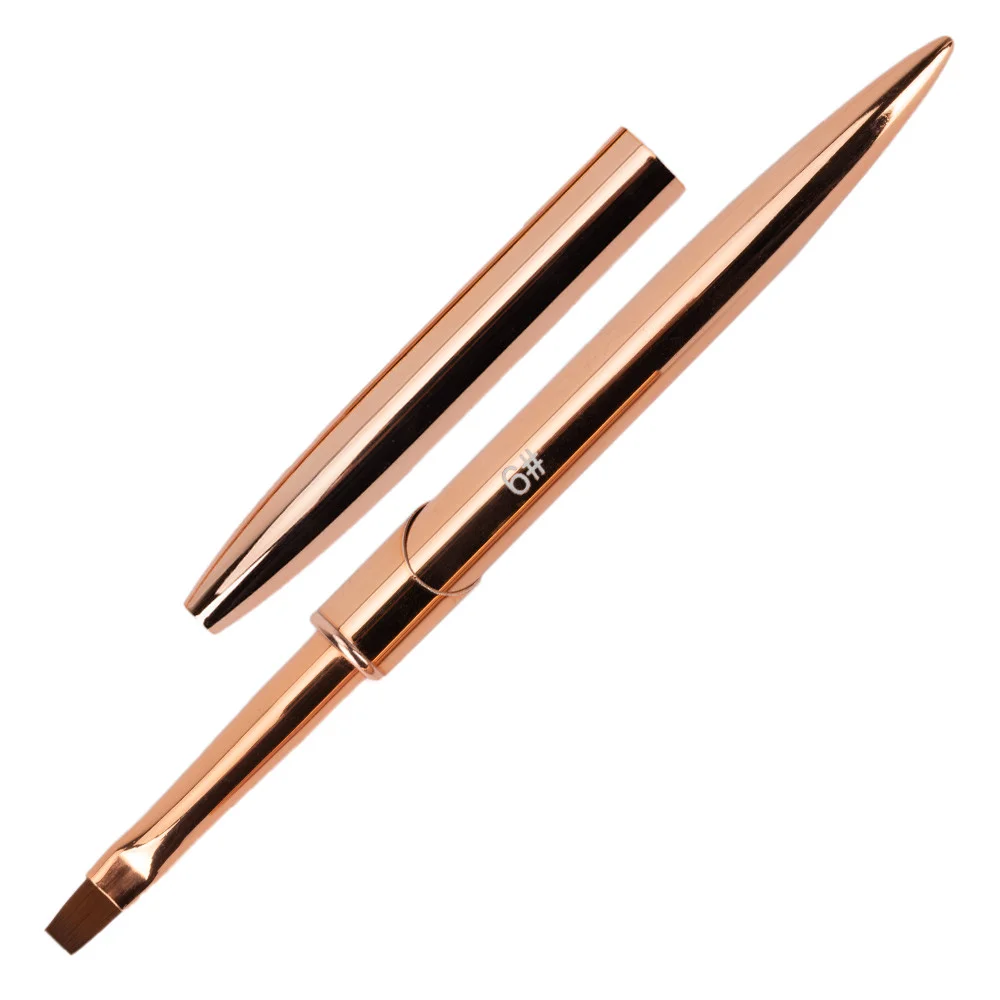 ML17066-Pincel-de-gel-cuadrado-oro-rosa-n-6 Pincel Gel Cuadrado Oro Rosa nº 6