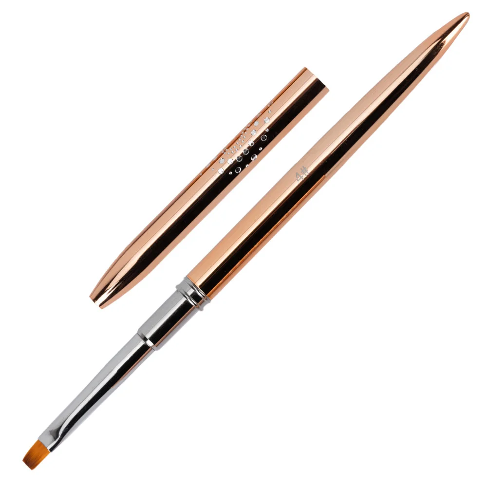 ML17067-Pincel-de-gel-cuadrado-oro-rosa-n-4 Pincel Gel Cuadrado Oro Rosa nº 4