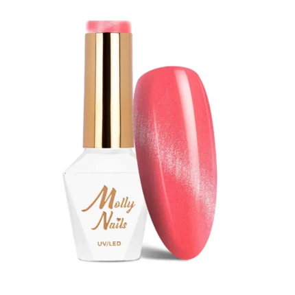 Esmalte Semipermanente Molly Lac Cat Eye Pastel Coral 8 grs. nº 275 Hema di-Hema Free